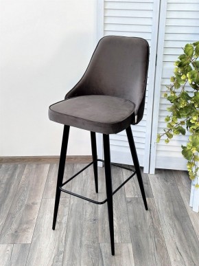 Барный стул NEPAL-BAR ГРАФИТ #14, велюр/ черный каркас (H=78cm) М-City в Чайковском - chaykovskiy.mebel24.online | фото 5