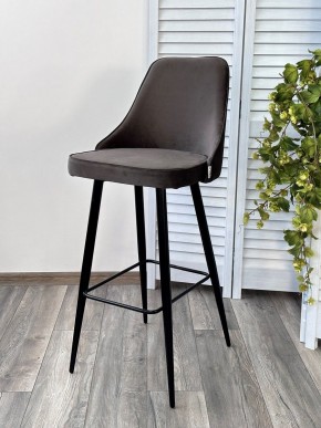 Барный стул NEPAL-BAR ГРАФИТ #14, велюр/ черный каркас (H=78cm) М-City в Чайковском - chaykovskiy.mebel24.online | фото 6