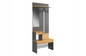 БАСКО Прихожая К10 (графит) в Чайковском - chaykovskiy.mebel24.online | фото 2