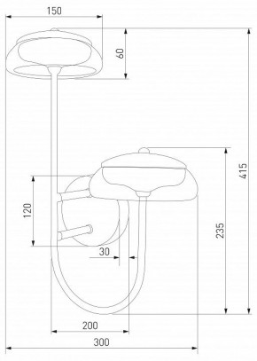 Бра Eurosvet Fungo 50388/2 LED черный в Чайковском - chaykovskiy.mebel24.online | фото 5
