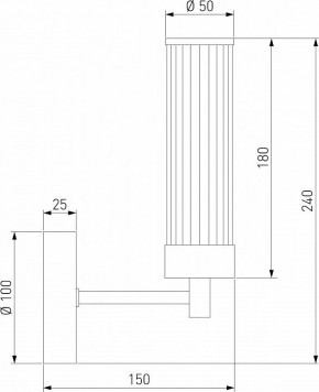 Бра Eurosvet Oriens 60166/1 латунь в Чайковском - chaykovskiy.mebel24.online | фото 2