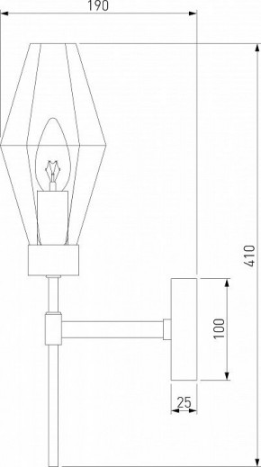 Бра Eurosvet Prism 60143/1 хром в Чайковском - chaykovskiy.mebel24.online | фото 2