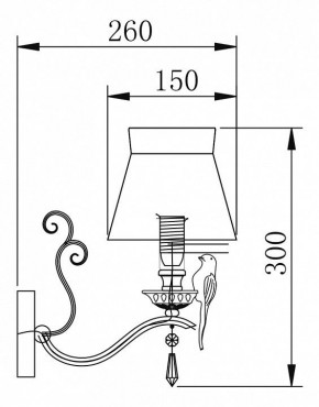 Бра Maytoni Bird ARM013-01-W в Чайковском - chaykovskiy.mebel24.online | фото 2