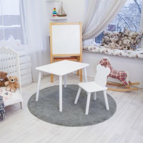 Детский комплект стол и стул «Мишка» Rolti Baby (белый/белый, массив березы/мдф) в Чайковском - chaykovskiy.mebel24.online | фото 2