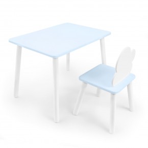 Детский комплект стол и стул «Облачко» Rolti Baby  (голубая столешница/голубое сиденье/белые ножки) в Чайковском - chaykovskiy.mebel24.online | фото