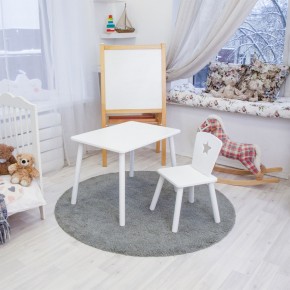 Детский комплект стол и стул «Звезда» Rolti Baby (белый/белый, массив березы/мдф) в Чайковском - chaykovskiy.mebel24.online | фото 2