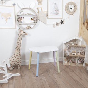 Детский стол Rolti Baby «Облачко»  (белый/цветной, массив березы/мдф) в Чайковском - chaykovskiy.mebel24.online | фото