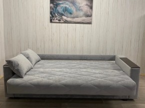 Диван Престиж-15 (НПБ+МДФ) велюр Sensey silver в Чайковском - chaykovskiy.mebel24.online | фото 3