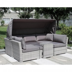 Диван-трансформер из искусственного ротанга AFM-320G Grey в Чайковском - chaykovskiy.mebel24.online | фото 1