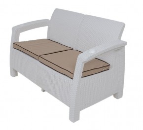Диван Yalta Premium Sofa 2 Set (Ялта) белый (+подушки под спину) в Чайковском - chaykovskiy.mebel24.online | фото