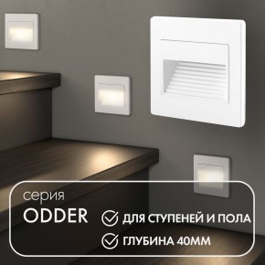 DK3050-WH Светильник встраиваемый в стену, IP 20, LED 3000, 1 Вт, белый, пластик в Чайковском - chaykovskiy.mebel24.online | фото 5