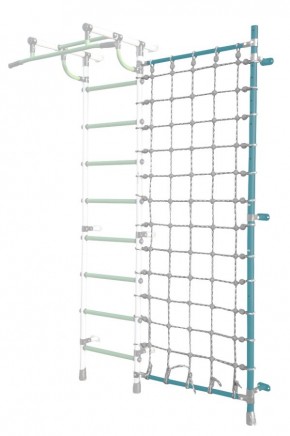 Дополнительная стойка к пристенному ДСК Pastel с сеткой для лазания, цв. бирюзовый в Чайковском - chaykovskiy.mebel24.online | фото