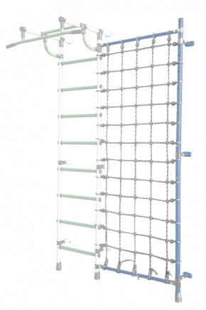 Дополнительная стойка к пристенному ДСК Pastel с сеткой для лазания, цв. голубой в Чайковском - chaykovskiy.mebel24.online | фото