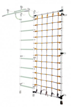 Дополнительная стойка к пристенному ДСК с сеткой для лазания, цв. белый в Чайковском - chaykovskiy.mebel24.online | фото