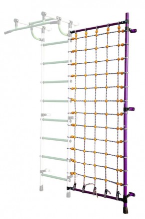 Дополнительная стойка к пристенному ДСК с сеткой для лазания, цв. фиолетовый в Чайковском - chaykovskiy.mebel24.online | фото