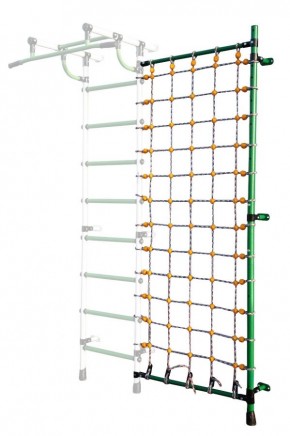 Дополнительная стойка к пристенному ДСК с сеткой для лазания, цв. зеленый в Чайковском - chaykovskiy.mebel24.online | фото