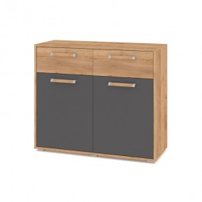 ФЛОРИДА Ф42 Комод (дуб золотой/графит) в Чайковском - chaykovskiy.mebel24.online | фото