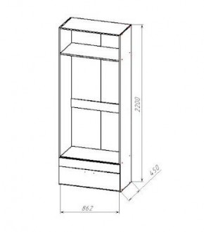 ГЕОМЕТРИЯ ГМТ.04 шкаф в Чайковском - chaykovskiy.mebel24.online | фото 2