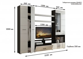 Гостиная Альфа МДФ (Венге/Белый глянец) в Чайковском - chaykovskiy.mebel24.online | фото 3