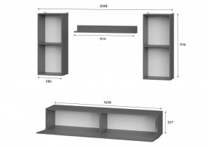 Гостиная МГС 10 (Графит) в Чайковском - chaykovskiy.mebel24.online | фото 3