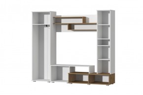 Гостиная Юна (Белый текстурный/Дуб крафт золотой) в Чайковском - chaykovskiy.mebel24.online | фото 2