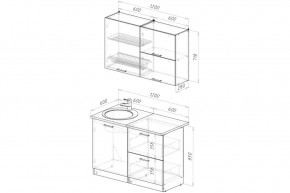 Кухонный гарнитур Антика Лайт 1200 мм в Чайковском - chaykovskiy.mebel24.online | фото 2