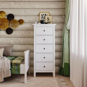 Комод 05 Кантри белый с пятью ящиками в Чайковском - chaykovskiy.mebel24.online | фото 4