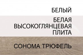 Комод 2D-1S/TYP 34, LINATE ,цвет белый/сонома трюфель в Чайковском - chaykovskiy.mebel24.online | фото 3