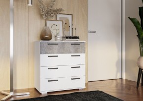 Комод Стандарт-5 NEW (белый/цемент светлый) в Чайковском - chaykovskiy.mebel24.online | фото 3