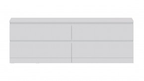 Комод Варма 4Д низкий с четырьмя выдвижными ящиками, цвет белый в Чайковском - chaykovskiy.mebel24.online | фото 2