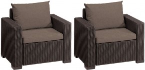 Комплект кресел Калифорния (California chair) коричневые в Чайковском - chaykovskiy.mebel24.online | фото 2