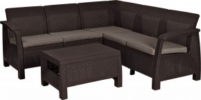 Комплект мебели угловой Корфу Релакс Сет (CORFU II RELAX SET) коричневый в Чайковском - chaykovskiy.mebel24.online | фото 2