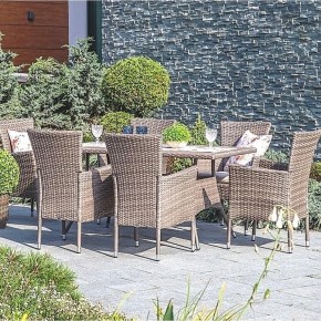 Комплект плетеной мебели AFM-195-6Pcs Beige (6+1) в Чайковском - chaykovskiy.mebel24.online | фото 1