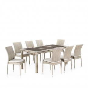 Комплект плетеной мебели T365/Y380C-W85 Latte (8+1) + подушки в Чайковском - chaykovskiy.mebel24.online | фото 1