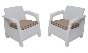 Комплект уличной мебели Yalta Premium Terrace Set (Ялта) белый (+подушки под спину) в Чайковском - chaykovskiy.mebel24.online | фото 4
