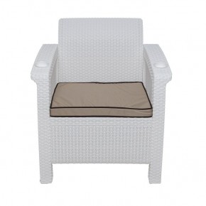 Комплект уличной мебели Yalta Premium Terrace Set (Ялта) белый (+подушки под спину) в Чайковском - chaykovskiy.mebel24.online | фото 6