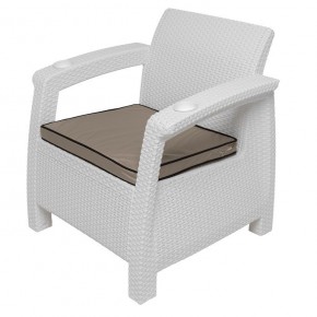 Комплект уличной мебели Yalta Premium Terrace Set (Ялта) белый (+подушки под спину) в Чайковском - chaykovskiy.mebel24.online | фото 7