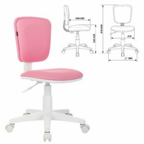 Кресло детское BRABIX "Joy MG-204W", без подлокотников, пластик белый, ткань TW, розовое, 533011 в Чайковском - chaykovskiy.mebel24.online | фото 1