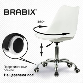 Кресло стул BRABIX "Eames MG-310 CH", хром, пластик белый, экокожа белая, 532923 в Чайковском - chaykovskiy.mebel24.online | фото 7