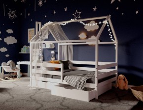 Кровать-домик 80*160 Белый в Чайковском - chaykovskiy.mebel24.online | фото