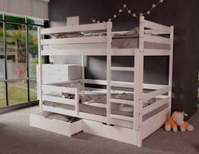 Кровать двухъярусная без крыши 80*160 Белый в Чайковском - chaykovskiy.mebel24.online | фото