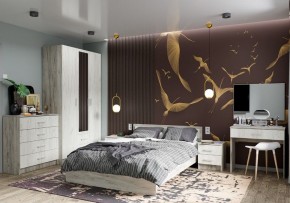 Кровать Гармония КР-602 1400 Дуб крафт серый/Дуб крафт белый в Чайковском - chaykovskiy.mebel24.online | фото 2