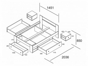 Кровать полутораспальная Стелла 140 СТЛ.132.07М в Чайковском - chaykovskiy.mebel24.online | фото 2