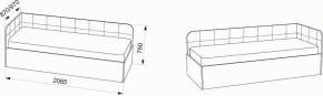 Кровать Зарина угловая Newtone light beige угол левый в Чайковском - chaykovskiy.mebel24.online | фото 4