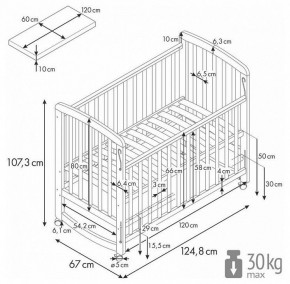 Кроватка Polini Kids Simple 304 в Чайковском - chaykovskiy.mebel24.online | фото 9