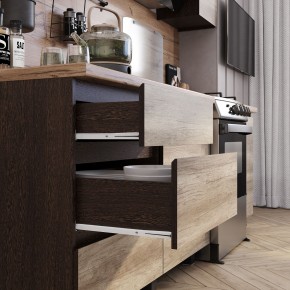 Кухня Энигма 1.6 м (венге/дуб каньон) в Чайковском - chaykovskiy.mebel24.online | фото 2