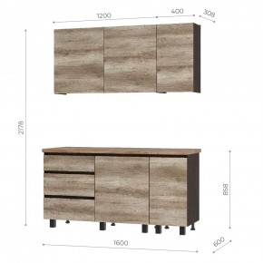 Кухня Энигма 1.6 м (венге/дуб каньон) в Чайковском - chaykovskiy.mebel24.online | фото 5