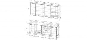 Кухонный гарнитур Белый Глянец 2200 h950 (Стол. 26мм) в Чайковском - chaykovskiy.mebel24.online | фото 2