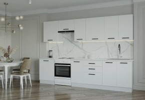 Кухонный гарнитур Белый Глянец 3000 (Стол. 38мм) в Чайковском - chaykovskiy.mebel24.online | фото