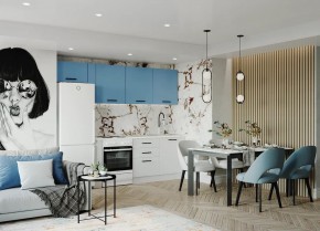 Кухонный гарнитур Капри 2550 (Стол. 38мм) в Чайковском - chaykovskiy.mebel24.online | фото 1